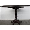 Image 3 : GREAT SHAPED TOP MAHOGANY PEDESTAL STAND W/ CLAW & BALL FEET - 30" X 31"
