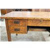 Image 2 : OAK MISSION DESK ATTRIB. TO STICKLEY - GREAT HAMMERED HARDWARE - LABEL MISSING