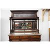 Image 2 : MARBLE IS CRACKED - SUPER WALNUT SIDEBOARD W/ MARBLE TOP - PLENTY OF LOVELY BURL TRIM - ORIG FINISH 