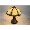 Image 1 : LOVELY 8 PANEL STAG LAMP - HIGHLY DECORATED REDWARE BASE - 18.5" SHADE