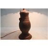 Image 8 : ALL ORIG. GREAT REVERSE PAINTED 8 PANEL SLAG GLASS LAMP W/ RIBBED GLASS AND ORNATE METAL BASE