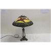 Image 1 : SIGNED PAIRPOINT BASE W/ PAINTED STAIN IN GLASS SHADES