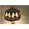 Image 8 : ONE OF THE BEST FILIGREE LAMP EVER W/ SILK LINED SHADE - NEEDS NEW SILK - HIGHLY DECORATED & BEAUTIF