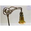 Image 2 : ALABASTOR & IRON FLOOR LAMP W/ ART GLASS SHADE