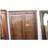 Image 1 : LOVELY OAK DOUBLE DOOR BOOKCASE - NEEDS SHELVES