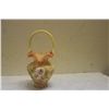 Image 3 : FENTON SATIN GLASS BASKET VASE - 2003