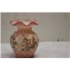 Image 1 : FENTON BURMESE VASE W/ PAPERS - RARE - MINT