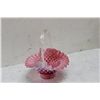 Image 2 : CRANBERRY HOBNAIL OPALESCENT BASKET