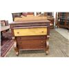 Image 2 : EARLY EMPIRE CHEST W/ GRADUATING DRAWERS  - TIGER MAPLE & MAHOGANY