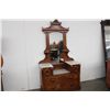 Image 1 : BEAUTIFUL WALNUT DROP CENTER DRESSER W/ MIRROR