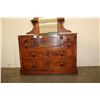 Image 3 : BEAUTIFUL WALNUT DROP CENTER DRESSER W/ MIRROR