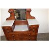 Image 5 : BEAUTIFUL WALNUT DROP CENTER DRESSER W/ MIRROR