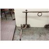 Image 2 : EARLY IRON FIREPLACE ANDIRONS - COMPLETE W/ SPIT