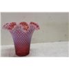 Image 1 : EXCELLENT HOBNAIL OPALESCENT CENTER PIECE 8.5" TALL X 9" WIDE