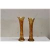 Image 1 : PAIR OF MATCHING CARNIVAL VASES - 12" - MINT - 1 MONEY