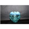 Image 1 : MINIATURE ART GLASS ROSE BOWL - 4" X 4" - MINT