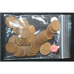 Lincoln Wheat Back Penny; Various Dates & Conditions; Lot of 50