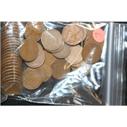 Lincoln Wheat Back Penny; Various Dates & Conditions; Lot of 50