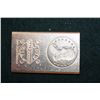 Image 1 : 2012 "Liberty Bust" Copper Ingot; .999 Fine Copper Half Pound