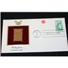 Image 1 : 1981 First Day of Issue 22K Gold Replica Stamp W/Postal Stamp; Bobby Jones American Golfer