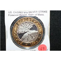 1994 Foxwoods Resort Casino State of Massachusetts Limited Edition Two-Tone $10 Gaming Token; .999 F