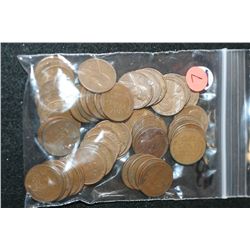 Lincoln Wheat Back Penny; Various Dates & Conditions; Lot of 50