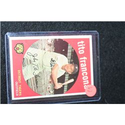 1959 MLB T.C.G. Tito Francona Detroit Tigers Baseball Trading Card