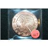 Image 1 : Golden State Mint "1929 $5 Indian Chief Gold Coin" Copper Round; .999 Fine Copper 1 Oz.