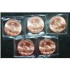 Image 2 : Golden State Mint "1929 $5 Indian Chief Gold Coin" Copper Round; .999 Fine Copper 1 Oz.; Lot of 5
