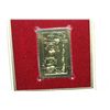 Image 2 : 1984 First Day of Issue 22K Gold Replica Stamp W/Postal Stamp; Family Unity Traditional American Val