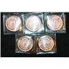 Image 2 : "Liberty Bust" Copper Round; .999 Fine Copper 1 Oz.; Lot of 5