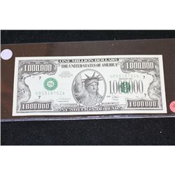 2001 United States of America $1,000,000 FAKE Bill