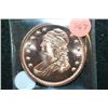 Image 1 : "Liberty Bust" Copper Round; .999 Fine Copper 1 Oz.