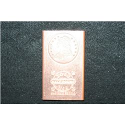 2012 Liberty Bust Copper Ingot; .999 Fine Copper Half Pound