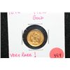 Image 1 : 1892 Mexico 1 Peso Gold Coin; Very Rare!; .0476 ASW