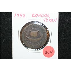 1792 Isle of Wight Half Penny "Condor Token"