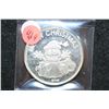 Image 1 : Paws "Merry Christmas" Silver Round; .999 Fine Silver 1 Oz.