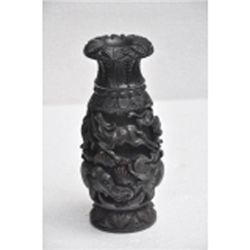 Dark Color Haldu Wood Flower Vase size 8in.X4in.