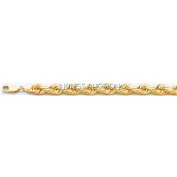 SOLID ROPE D.C 10.0mm 8.5in. 56.7 grs 14kt Y Gold