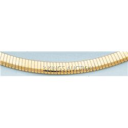 LIGHT OMEGA NECKLACE 6mm 18in. 28.1 grs 14kt Y Gold