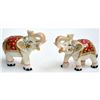 Image 1 : Marble UpTrunk Elephant w/ Gold Plated Design 4in.x5in.