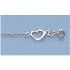 Image 1 : Pure Gold 7" 14k Gold-White Oval Link Floating Heart