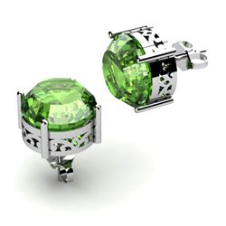 Tourmaline 3.00ctw Earring 14kt White Gold