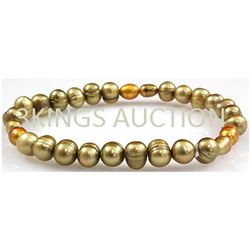 84.10ctw Natural Rice Freshwater Pearls Bracelet