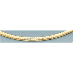 LIGHT OMEGA NECKLACE 3mm 18in. 13.7 grs 14kt Y Gold