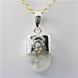 26.5ctw Rainbow Moonstone Silver Pendant