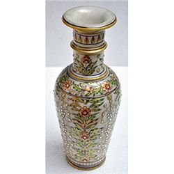 Marble Golden Color Flower Vase size 12in.