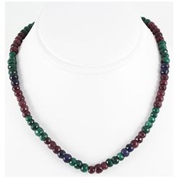 234.46ct Natural Multi-Color Rondelles Necklace