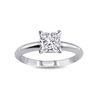 Image 1 : 0.60 ct Princess cut Diamond Solitaire Ring, I-J, SI2