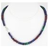 Image 1 : 189.31ctw Natural Multi-Color Rondelles Necklace